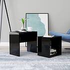 vidaXL Kahvipöytä Set High Gloss Black 48x30x45 cm Chipboard