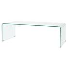 vidaXL Coffee Table Tempered Glass 100x48x33 cm Clear