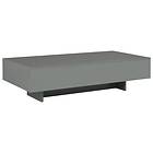 vidaXL Coffee Table High Gloss Grey 115x55x31 cm MDF