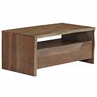 vidaXL Coffee Table Solid Acacia Wood Live Edges 90x50x40 cm Grey