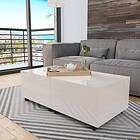 vidaXL Coffee Table High Gloss White 120x60x35 cm