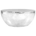 vidaXL Coffee Table Hammered Aluminium 70x30 cm Silver