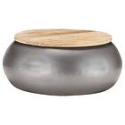 vidaXL Coffee Table Grey 68x68x30 cm Solid Mango Wood