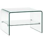 vidaXL Coffee Table Clear 50x45x33 cm Tempered Glass