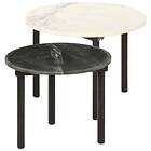 vidaXL Coffee Tables 2 pcs Black and White