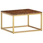 vidaXL Coffee Table Red 60x60x35 cm Real Stone with Marble Texture