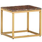 vidaXL Coffee Table Brown 40x40x35 cm Real Stone with Marble Texture