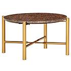 vidaXL Coffee Table Brown 60x60x35 cm Real Stone with Marble Texture