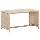 vidaXL Coffee Table Beige 70x40x38 cm Poly Rattan