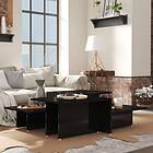 vidaXL Coffee Tables 2 pcs High Gloss Black 111.5x50x33 cm Chipboard