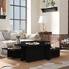 vidaXL Coffee Tables 2 pcs Black 111.5x50x33 cm Chipboard