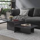 vidaXL Coffee Table High Gloss Grey 111.5x50x33 cm Chipboard