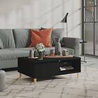 vidaXL Coffee Table Black 90x60x35 cm Chipboard