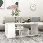 vidaXL Coffee Table High Gloss White 100x50x40 cm Chipboard