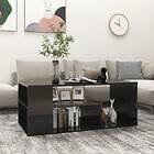 vidaXL Coffee Table High Gloss Black 100x50x40 cm Chipboard