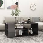 vidaXL Coffee Table High Gloss Grey 100x50x40 cm Chipboard