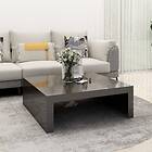 vidaXL Coffee Table High Gloss Grey 100x100x35 cm Chipboard