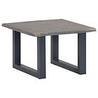 vidaXL Coffee Table with Live Edges Grey 60x60x40 cm Solid Acacia Wood