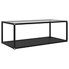 vidaXL Coffee Table Transparent and Black 100x50x35 cm Tempered Glass