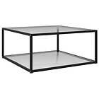 vidaXL Coffee Table Transparent 80x80x35 cm Tempered Glass