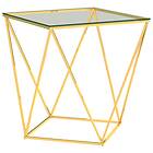 vidaXL Coffee Table Gold and Transparent 50x50x55 cm Stainless Steel