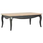 vidaXL Coffee Table Black and Brown 110x60x40 cm Solid Pine Wood