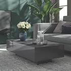 vidaXL Coffee Table High Gloss Grey 115x60x31 cm Chipboard