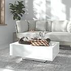 vidaXL Coffee Table High Gloss White 85x55x31 cm Chipboard