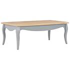 vidaXL Coffee Table Grey and Brown 110x60x40 cm Solid Pine Wood