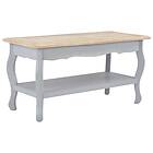 vidaXL Coffee Table Grey and Brown 87.5x42x44 cm Solid Pine Wood