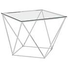 vidaXL Coffee Table Silver 80x80x45 cm Stainless Steel