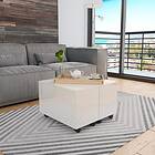 vidaXL Coffee Table High Gloss White 60x60x35 cm Chipboard