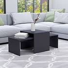 vidaXL Coffee Table Set Grey 100x48x40 cm Chipboard