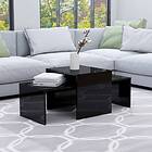 vidaXL Coffee Table Set High Gloss Black 100x48x40 cm Chipboard