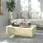 vidaXL Coffee Table White and Sonoma Oak 85x55x31 cm Chipboard