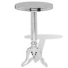 vidaXL Side Table Round Aluminium Silver