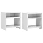 vidaXL Bedside Cabinets 2 pcs High Gloss White 40x30x40 cm Chipboard