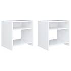 vidaXL Bedside Cabinets 2 pcs White 40x30x40 cm Chipboard