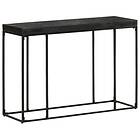 vidaXL Console Table Black 110x35x76 cm Solid Acacia and Mango Wood