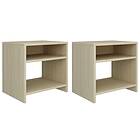vidaXL Bedside Cabinets 2 pcs Sonoma Oak 40x30x40 cm Chipboard