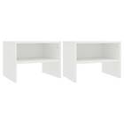 vidaXL Bedside Cabinets 2 pcs White 40x30x30 cm Chipboard