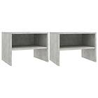 vidaXL Bedside Cabinets 2 pcs Concrete Grey 40x30x30 cm Chipboard