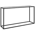 vidaXL Console Table Transparent 140x35x75 cm Tempered Glass