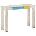 vidaXL Console Table White 115x35x77 cm Rough Mango Wood