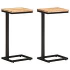 vidaXL Side Tables 2 pcs 31.5x24.5x64.5 Solid Acacia Wood