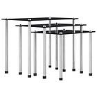 vidaXL Nesting Tables 3 pcs Black Tempered Glass