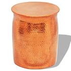 vidaXL Hammered Aluminium Stool/Side Table Brass/Copper Colour