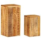 vidaXL Side Tables 2 pcs Solid Mango Wood