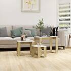 vidaXL Nesting Tables 3 pcs Sonoma Oak and White Chipboard