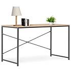 vidaXL Computer Desk Black and Oak 120x60x70 cm